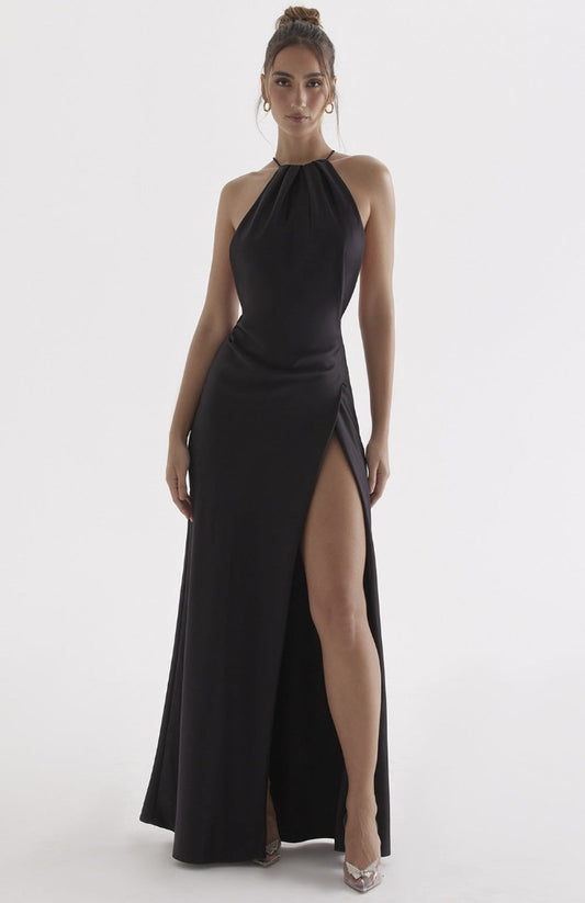 ONYX NIGHTFALL maxi dress in luxe black